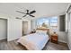 Bedroom with hardwood floors and water views at 500 Treasure Island Cswy # 307, Treasure Island, FL 33706