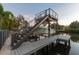 Private boat lift with dock providing water access at 5004 W Leona St, Tampa, FL 33629