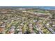 Wide aerial view showing home and neighborhood near water at 5201 40Th S St, St Petersburg, FL 33711