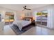 Bright bedroom with a comfortable bed and backyard view at 5201 40Th S St, St Petersburg, FL 33711