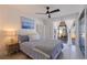 Cozy bedroom with backyard access and built-in shelving at 5201 40Th S St, St Petersburg, FL 33711