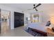 Spacious bedroom with ensuite access and backyard view at 5201 40Th S St, St Petersburg, FL 33711