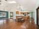 Kitchen with wooden cabinets and an island at 819 Hilltop Dr, Brandon, FL 33511