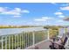 Peaceful balcony with waterfront views and seating at 19915 Gulf Blvd # 805, Indian Shores, FL 33785