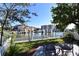 Relaxing backyard patio with waterfront views at 249 Boca Ciega Dr, Madeira Beach, FL 33708