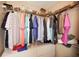 Spacious walk-in closet with built-in shelving and hanging rods at 2740 Highlands Blvd # D, Palm Harbor, FL 34684