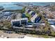 Aerial view of waterfront condo community with pool and parking at 1316 Pasadena S Ave # 203, South Pasadena, FL 33707