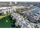 Aerial view of waterfront community with boat slips and resort-style amenities at 1316 Pasadena S Ave # 203, South Pasadena, FL 33707