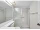 Clean bathroom with shower stall and vanity at 1400 Pine Glen Ln # B2, Tarpon Springs, FL 34688