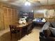 Dining room with wooden table, chairs, and built-in cabinetry at 2416 Wishing Well Cir, Tampa, FL 33619