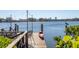 Private dock with a kayak, seating area, and serene water views at 323 Coffee Pot Ne Dr, St Petersburg, FL 33704