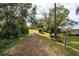 Landscaped backyard with a path leading to a nature preserve at 3404 Baugh Dr, New Port Richey, FL 34655