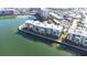 Aerial view of waterfront Bay Island building at 7910 Sun Island S Dr # 406, South Pasadena, FL 33707