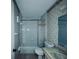 Full bathroom featuring a shower-tub combo and tiled walls at 8198 Terrace Garden N Dr # 407, St Petersburg, FL 33709