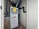 View of furnace with energy guide in closet at 8198 Terrace Garden N Dr # 407, St Petersburg, FL 33709