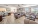 Spacious living room with hardwood floors and comfortable leather furniture at 9022 Ramsgate Dr # 9022, New Port Richey, FL 34655