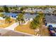 Aerial view of the property, showcasing its waterfront location at 1009 Spindle Palm Way, Apollo Beach, FL 33572