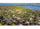 Aerial view showing home's location in community by the bay at 1141 Dover Ct, Safety Harbor, FL 34695