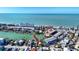 High-angle shot of the property situated among other homes at 333 Bay Plz, Treasure Island, FL 33706