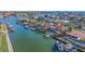 Aerial view of waterfront home with private dock at 4973 58Th S Ave, St Petersburg, FL 33715