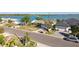 Aerial view of waterfront property with boat access at 568 Johns Pass Ave, Madeira Beach, FL 33708