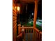 Night view from a porch overlooking a residential street at 7223 Morningstar Ln, New Port Richey, FL 34652