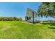 Outdoor park stage with colorful mural, ready for events at 102 Shore E Dr, Oldsmar, FL 34677
