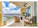 Spacious balcony boasting water and marina views at 140 Riviera Dunes Way # 1001, Palmetto, FL 34221