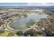 Community overview featuring a large lake at 3022 Beaver Pond Trl, Valrico, FL 33596