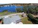 Aerial view of property highlighting lakefront location at 903 Mook St, Brandon, FL 33510