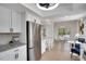 Spacious kitchen, stainless steel appliances, and breakfast nook at 107 17Th St, Belleair Beach, FL 33786