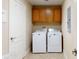 Convenient laundry room with washer, dryer, and cabinets at 12055 Gandy N Blvd # 231, St Petersburg, FL 33702