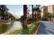 Landscaped pond with fountain in front of building at 12055 Gandy N Blvd # 231, St Petersburg, FL 33702