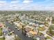 Aerial view of neighborhood, showcasing waterfront properties at 1409 Ne 49Th Ne Ave, St Petersburg, FL 33703