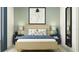 Bedroom with light walls and a stylish bed at 8831 Sunset Park Trl, Parrish, FL 34219