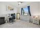 Home office with desk, chair, and built-in dresser at 10058 Shoreline View Way, Wesley Chapel, FL 33545