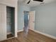 Light and airy bedroom with wood-look floors and a large closet at 1644 24Th N Ave, St Petersburg, FL 33713