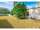 Backyard with a large bush and AC unit at 2579 Forest Run Ct, Clearwater, FL 33761