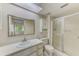 Clean bathroom with shower, toilet and vanity at 2579 Forest Run Ct, Clearwater, FL 33761