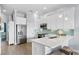 Modern kitchen with island and stainless steel appliances at 3192 Nautical S Pl, St Petersburg, FL 33712