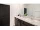 Double vanity bathroom with dark brown cabinets at 3345 Pleasant Willow Ct, Brandon, FL 33511