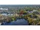 Aerial view showing home's waterfront setting at 5028 School Rd, Land O Lakes, FL 34638