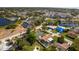 Aerial view of a residential neighborhood showcasing a variety of homes and landscaping at 6153 25Th S St, St Petersburg, FL 33712