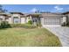 House exterior with double doors and manicured lawn at 8041 Green Pines Ter, Spring Hill, FL 34606