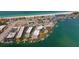 Aerial view of condo complex near the beach at 9815 Harrell Ave # 302, Treasure Island, FL 33706