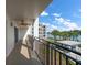 Private balcony overlooking the water and community at 9815 Harrell Ave # 302, Treasure Island, FL 33706