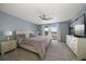 Spacious Primary bedroom with water views and large TV at 9815 Harrell Ave # 302, Treasure Island, FL 33706
