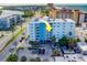 Aerial view of a condo building near the beach, showcasing its location and surroundings at 18320 Gulf Blvd # 303, Redington Shores, FL 33708