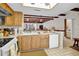 Kitchen with butcher block counter, ample storage and view to the next room at 2465 Northside Dr # 1808, Clearwater, FL 33761