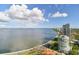 Stunning aerial view showcasing the property's waterfront location at 2910 W Barcelona St # 1901, Tampa, FL 33629